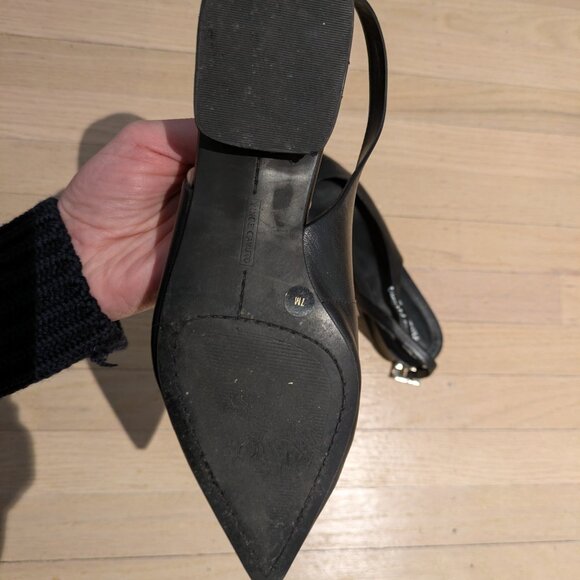 Vince Camuto Jesander Leather low heel pointed flat slingback - Picture 2 of 4